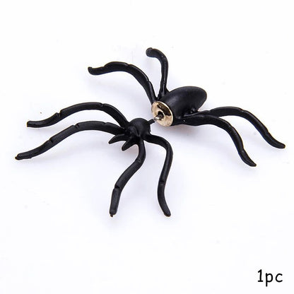 Halloween Party DIY Decoration, Horror Black Spider Earrings, Jewellery, Piercing, Clothing Decoration
