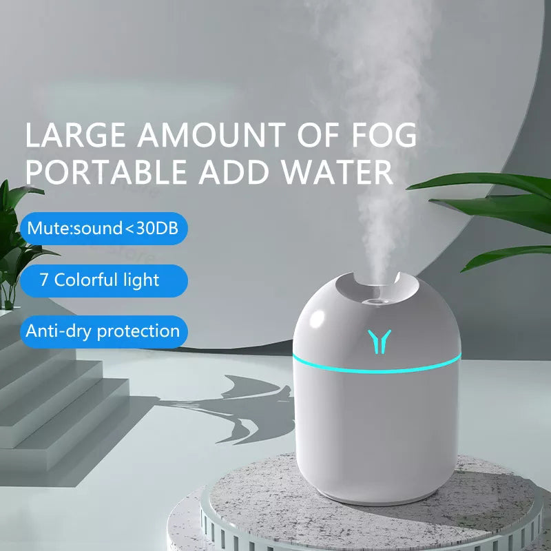 USB Essential Oil Atomizer, Mini Aroma Oil Diffuser, Electric Air Humidifier With LED Night Lamp For Home Car