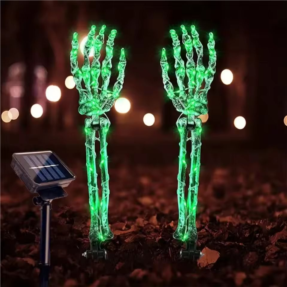 Halloween, Solar Garden Lights, Outdoor, Waterproof, Ghost Hand, LED Stake Lights, Horror, Decoration Lamp