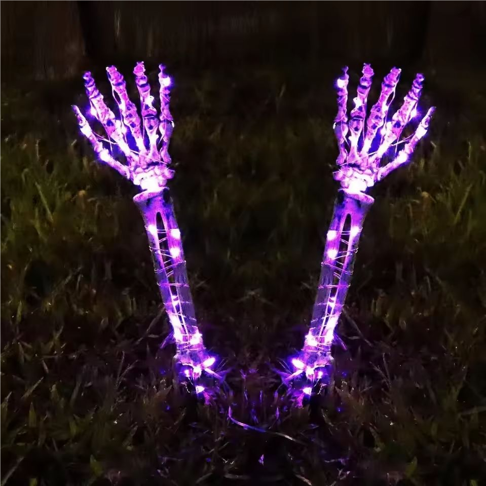 Halloween, Solar Garden Lights, Outdoor, Waterproof, Ghost Hand, LED Stake Lights, Horror, Decoration Lamp