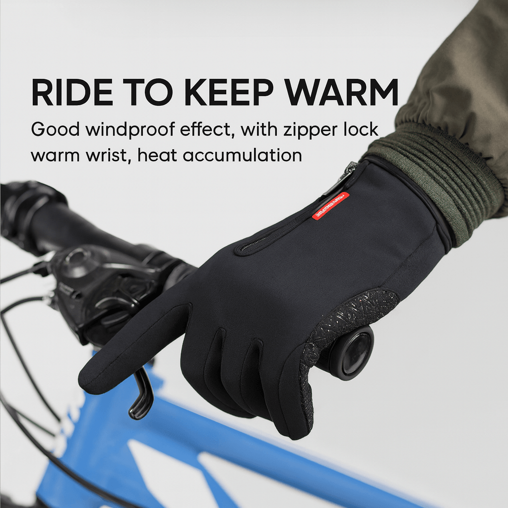 Winter Warm, Windproof Gloves, Touch Screen, Waterproof, Anti Slip, for Men and Women, Bicycle, Sports