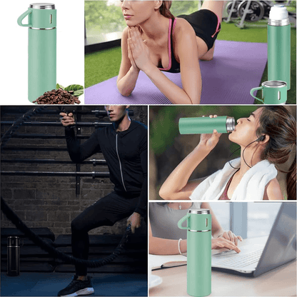 Portable Coffee Mug, Stainless Steel Thermos Bottle, Vacuum Insulated Travel Bottle, Office Business Gift Set