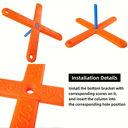 Family-Friendly Ring Toss & Stacking Game - Indoor & Outdoor Ring Throw Toy Set
