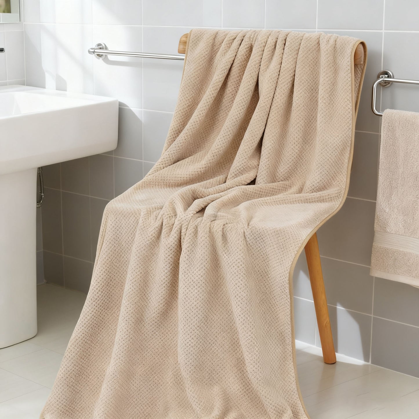 Premium Microfiber Pineapple Grid Towels, Soft Highly Absorbent Hand Use, Quick Drying Ideal for Bathroom Hotel Spa