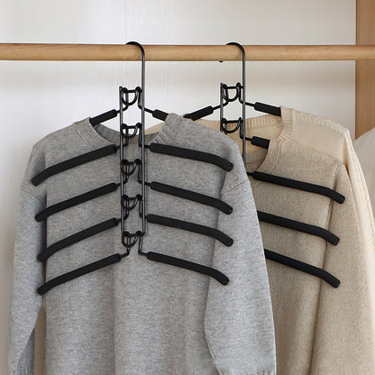 Detachable Storage Holder Mounted Hanger, One Piece Clothes Hanger, Household Indoor Space Saving Clothes Drying Rack