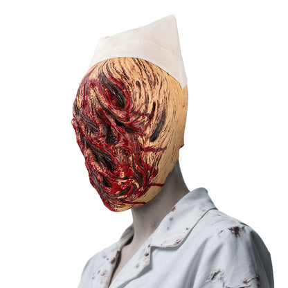 Nurse Model Halloween Cosplay Costume, Terrifying Atmosphere Mask, Wonderful Gift for Role Play Fans