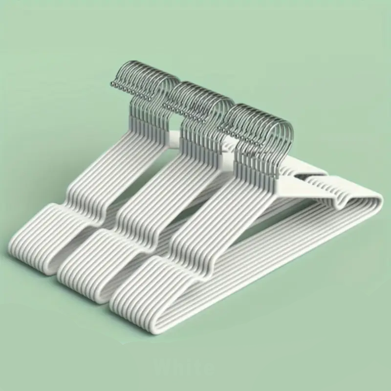 Metal Trace Less No-slip Clothes Hangers, Durable Strong Clothes Racks, Space Saver For Bedroom Organisation