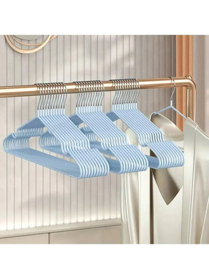 Metal Trace Less No-slip Clothes Hangers, Durable Strong Clothes Racks, Space Saver For Bedroom Organisation