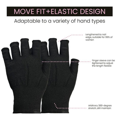 Anti UV Fingerless Nail Gloves for Gel Manicure and LED Lamp Protection