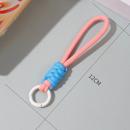 Colorful Braided Rope Strap Lanyard Keychain for Phone Case and Bags