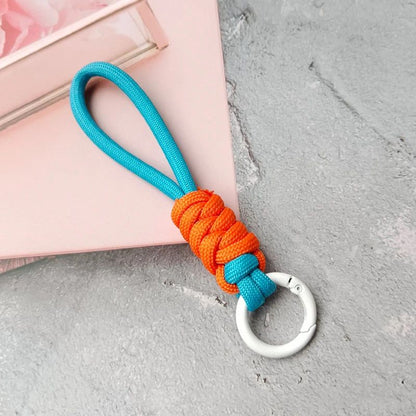 Colorful Braided Rope Strap Lanyard Keychain for Phone Case and Bags