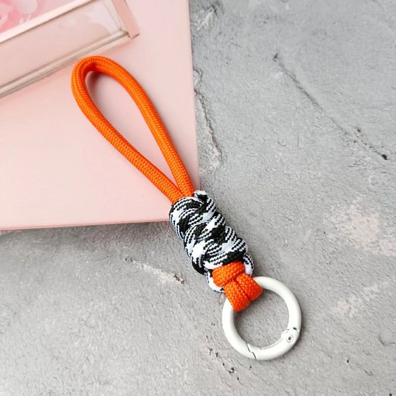 Colorful Braided Rope Strap Lanyard Keychain for Phone Case and Bags
