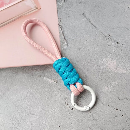 Colorful Braided Rope Strap Lanyard Keychain for Phone Case and Bags