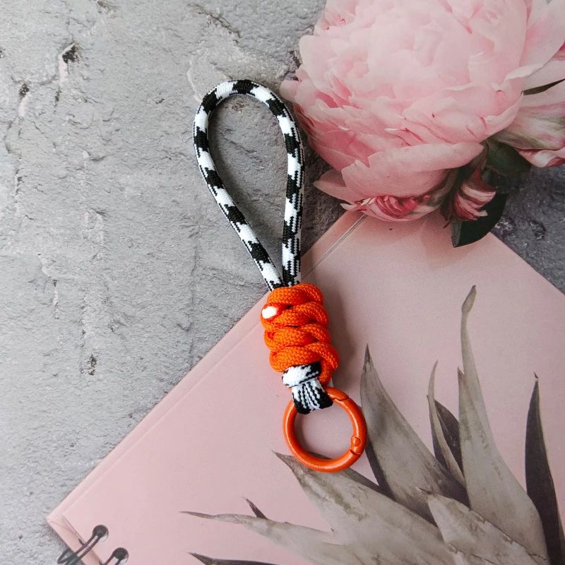 Colorful Braided Rope Strap Lanyard Keychain for Phone Case and Bags