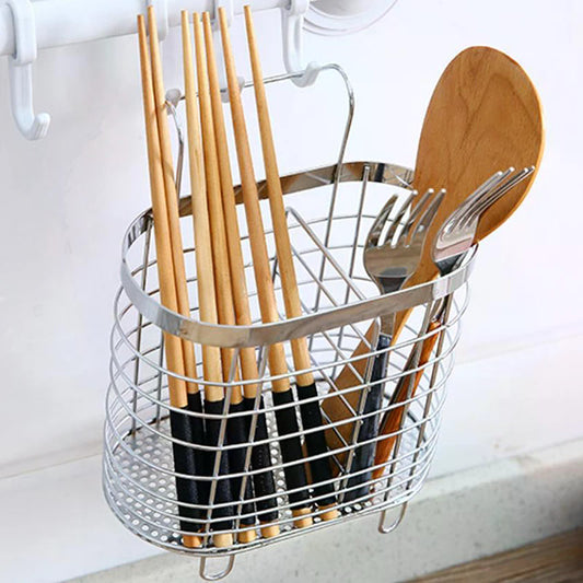 Stainless Steel Kitchen Cutlery Holder Drainer for Chopsticks, Spoons, and Forks - Organize Your Storage