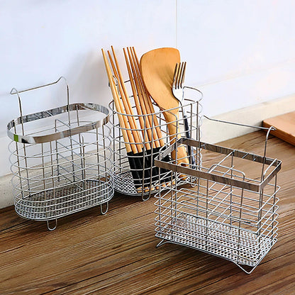 Stainless Steel Kitchen Cutlery Holder Drainer for Chopsticks, Spoons, and Forks - Organize Your Storage