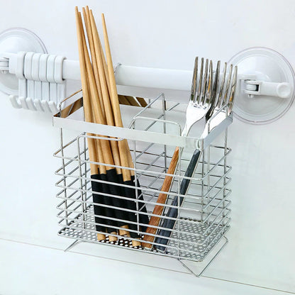 Stainless Steel Kitchen Cutlery Holder Drainer for Chopsticks, Spoons, and Forks - Organize Your Storage