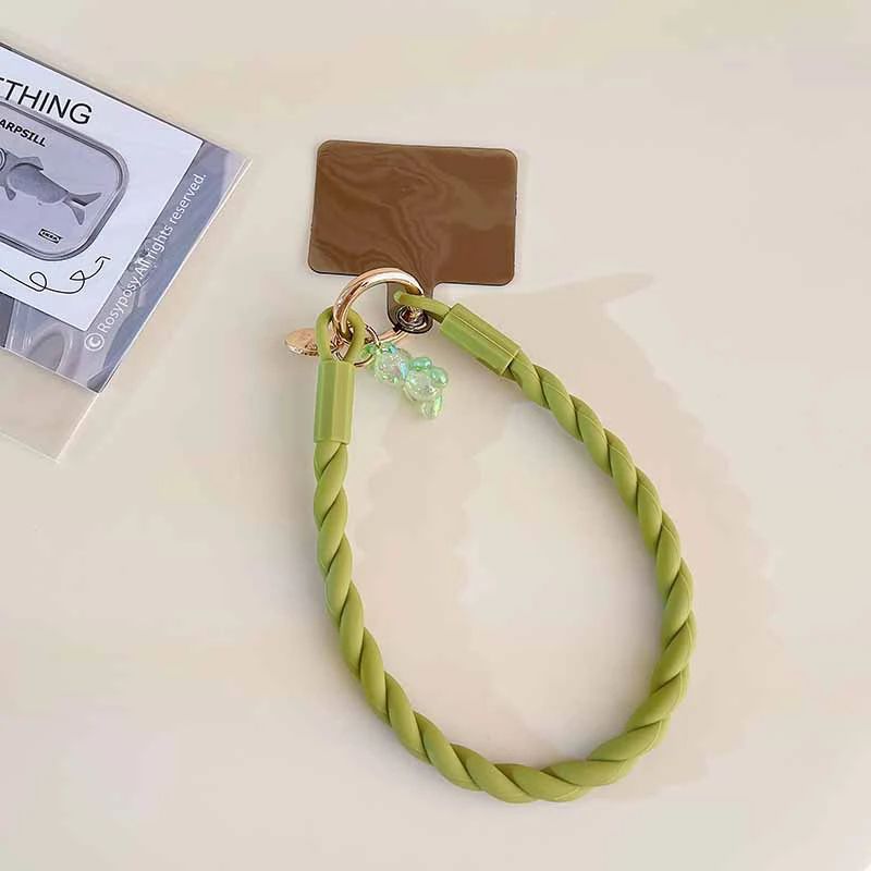 Cute Luminous Bear Phone Strap Long Lanyard Silicone Pendant