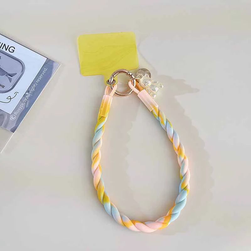 Cute Luminous Bear Phone Strap Long Lanyard Silicone Pendant