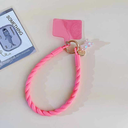 Cute Luminous Bear Phone Strap Long Lanyard Silicone Pendant