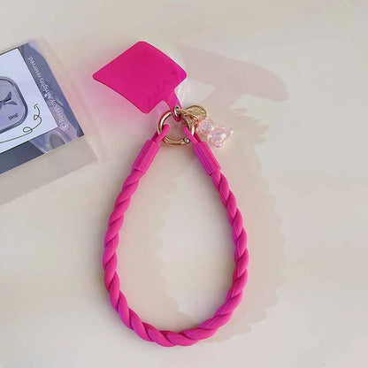 Cute Luminous Bear Phone Strap Long Lanyard Silicone Pendant