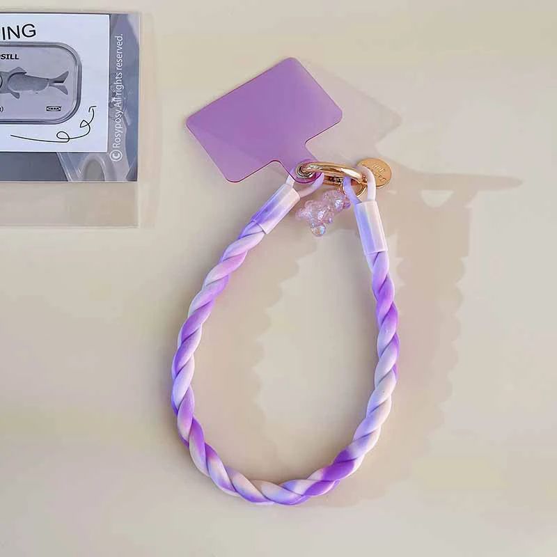 Cute Luminous Bear Phone Strap Long Lanyard Silicone Pendant