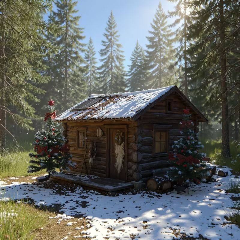 Solar Cedar Christmas Tree Lights - Outdoor Holiday Patio Garden Decor