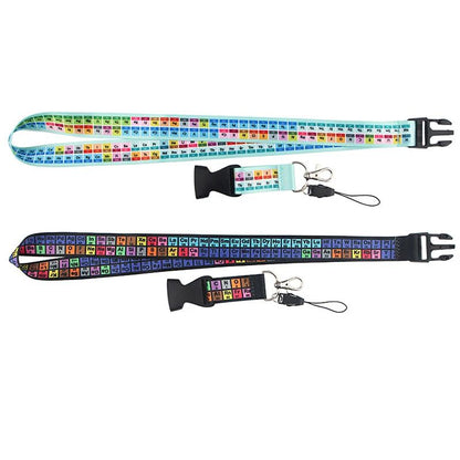 Periodic Table Chemistry Lanyard Keychain Neck Strap Phone Rope
