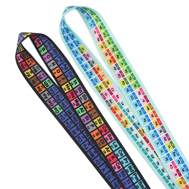 Periodic Table Chemistry Lanyard Keychain Neck Strap Phone Rope