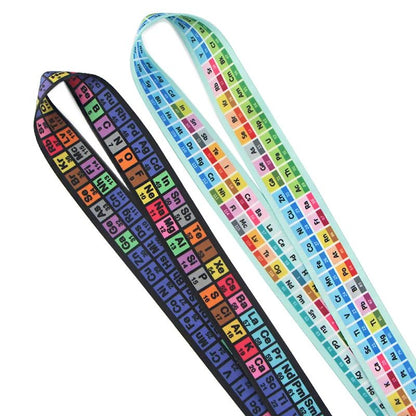 Periodic Table Chemistry Lanyard Keychain Neck Strap Phone Rope