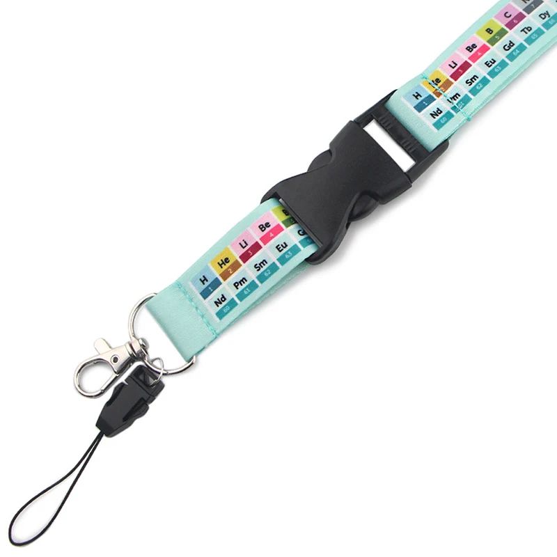 Periodic Table Chemistry Lanyard Keychain Neck Strap Phone Rope