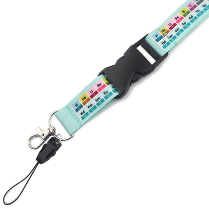 Periodic Table Chemistry Lanyard Keychain Neck Strap Phone Rope