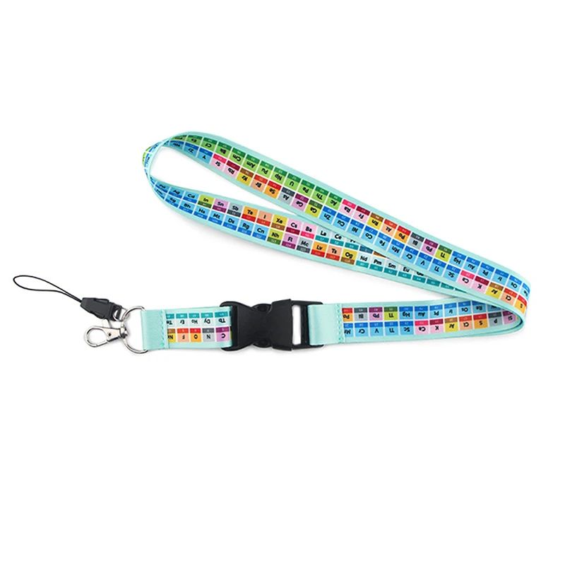Periodic Table Chemistry Lanyard Keychain Neck Strap Phone Rope