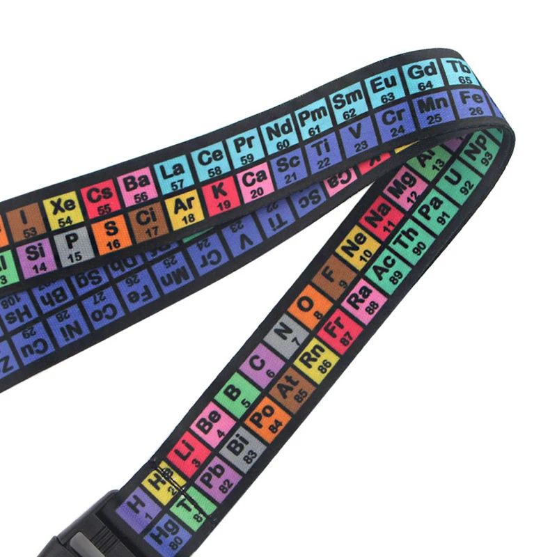 Periodic Table Chemistry Lanyard Keychain Neck Strap Phone Rope