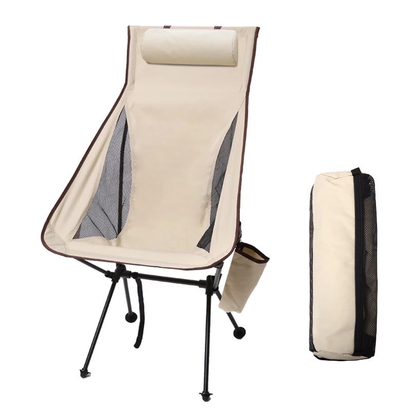 Westtune Portable Folding Camping Chair with Headrest Lightweight Outdoor Chair