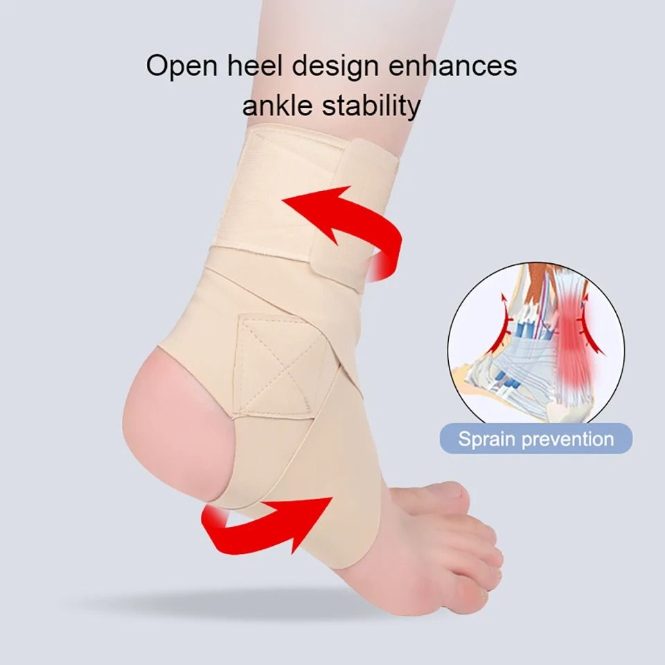 Slim Ankle Support Brace with Adjustable Pressure Straps
