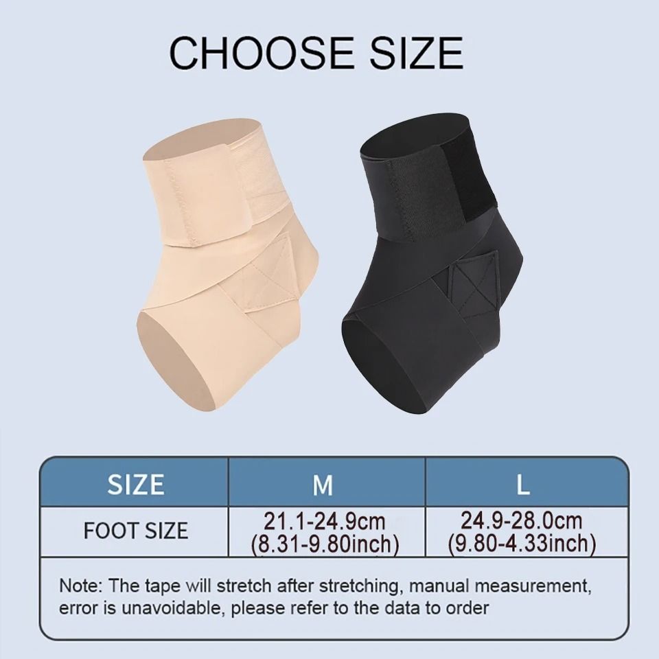 Slim Ankle Support Brace with Adjustable Pressure Straps