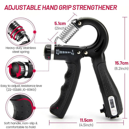 Grip Strength Trainer Kit for Hand Exercise Muscle Building and Injury Recovery Training