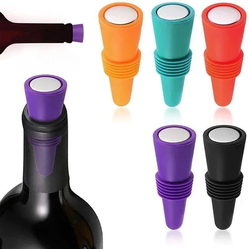 Premium Reusable Silicone Wine Bottle Stopper – Leak-Proof Wine & Champagne Seal