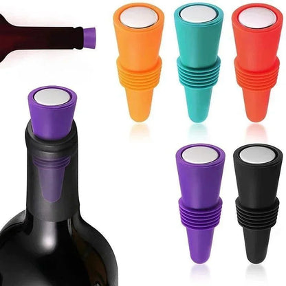 Premium Reusable Silicone Wine Bottle Stopper – Leak-Proof Wine & Champagne Seal