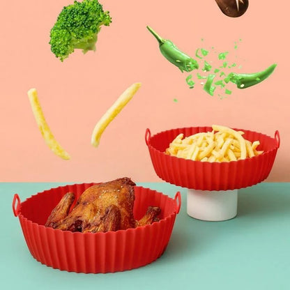 Reusable Silicone Air Fryer Basket Liner – Non-Stick, Food-Safe Pot Insert