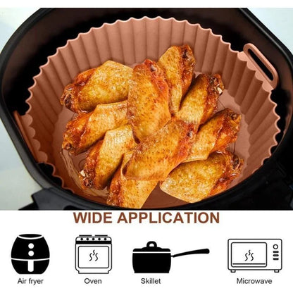 Reusable Silicone Air Fryer Basket Liner – Non-Stick, Food-Safe Pot Insert