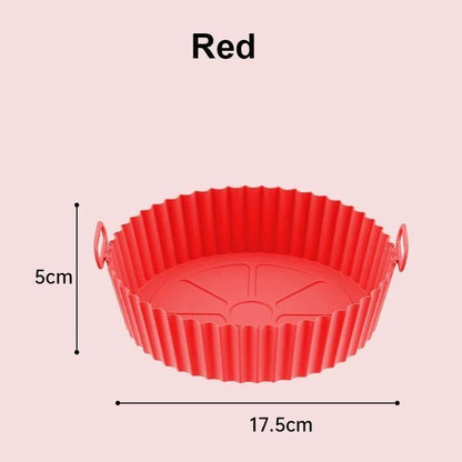 Reusable Silicone Air Fryer Basket Liner – Non-Stick, Food-Safe Pot Insert
