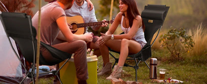 Westtune Camping Moon Chair Ultralight Folding Chair with Headrest for Outdoor Relaxation