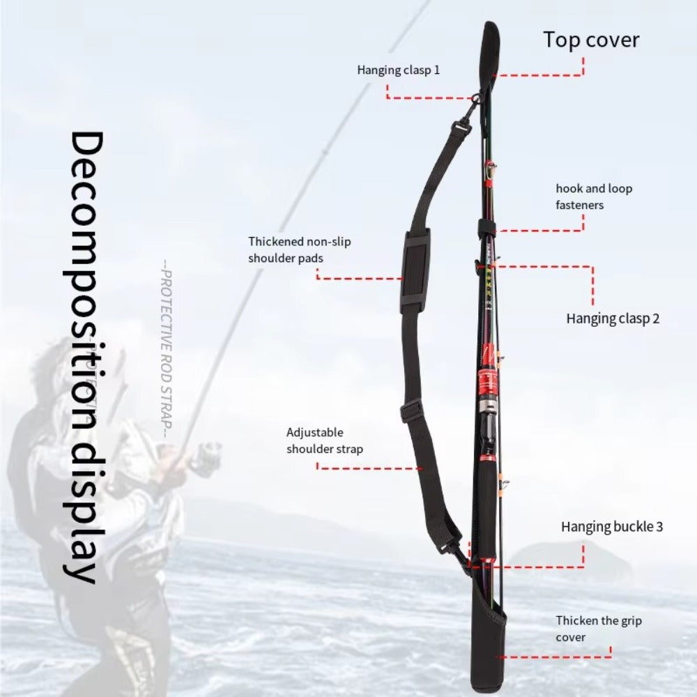Adjustable Fishing Rod Storage Bag, Portable Fishing Rod Protector, Reel Fishing Accessories