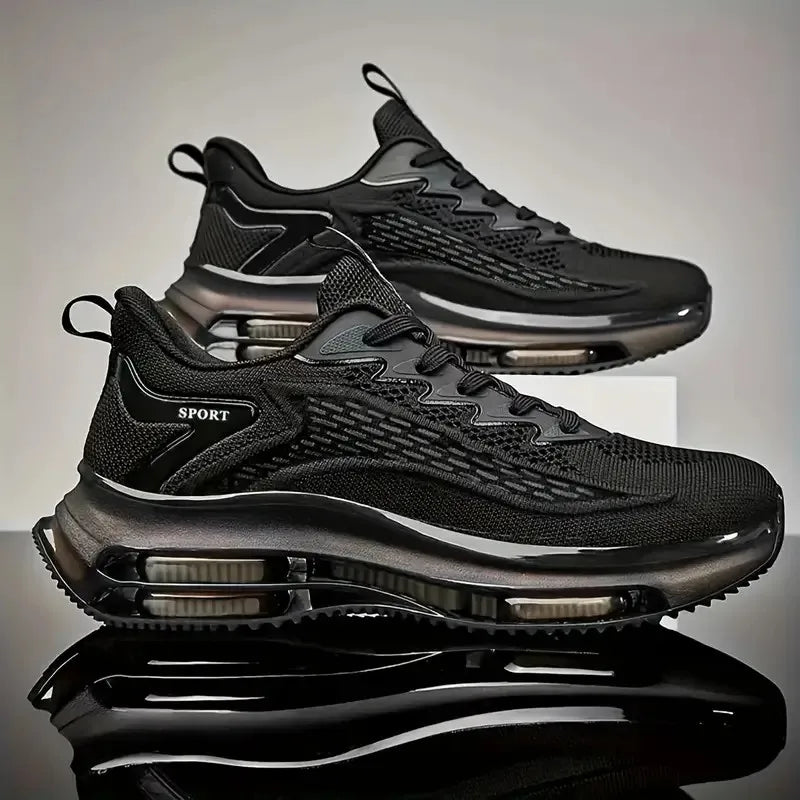 Men's Casual Red Platform Basketball Shoes, High Quality Sneakers, Trend Sport Walking Sneakers for Men