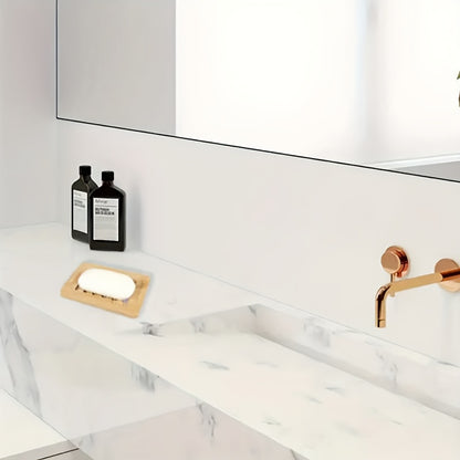 Natural Bamboo Dishes Bath Soap Holder, Wooden Prevent Mildew Tray, Drain Soap Box, Bathroom Washroom Container
