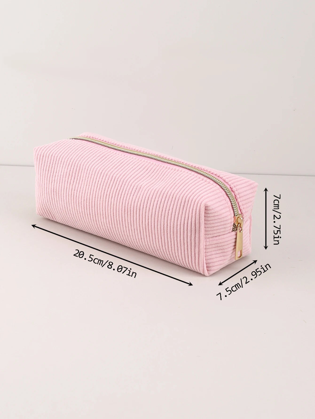 Large Capacity Pencil Case Solid Color Stationery Bag for School and Office