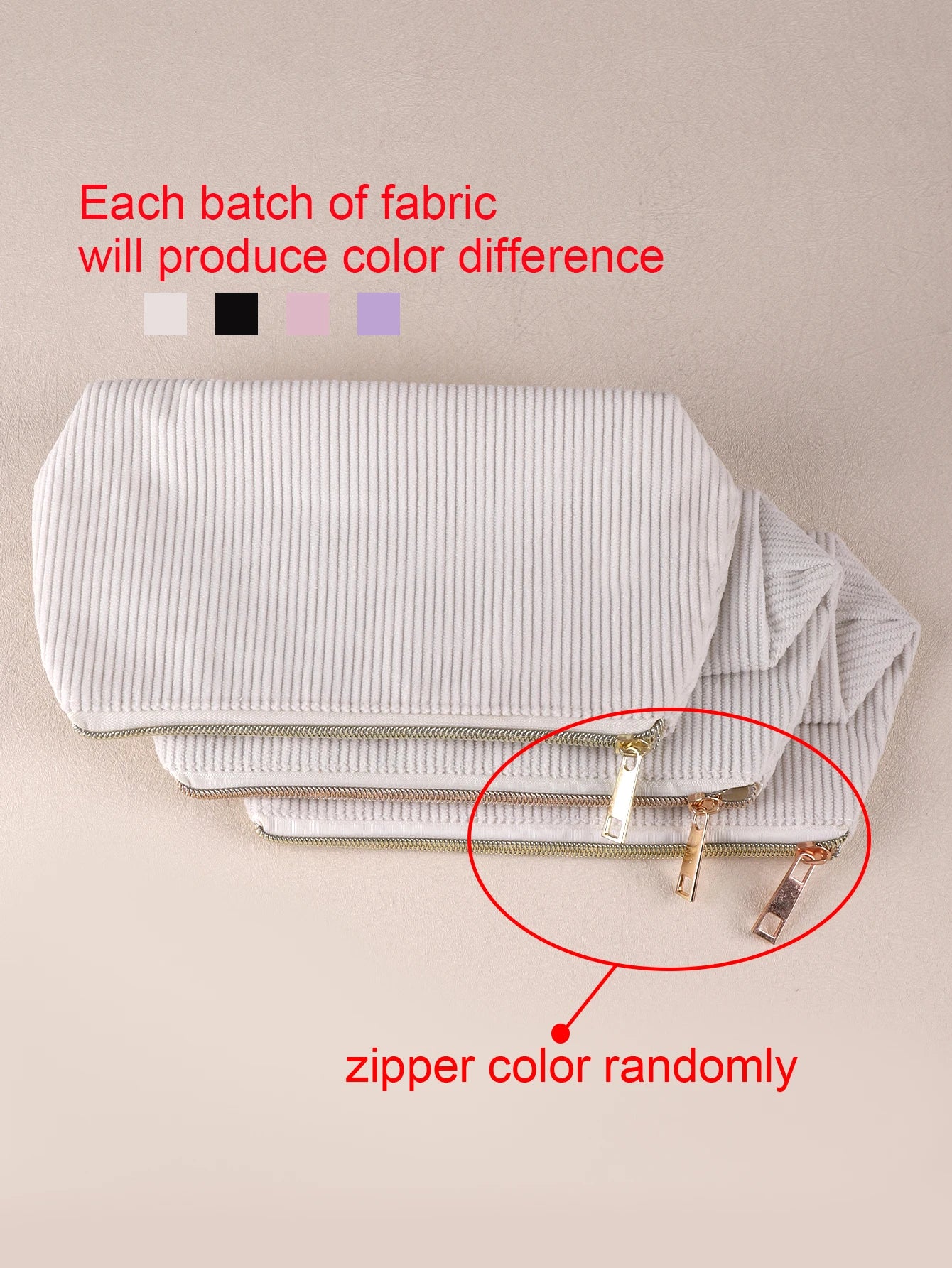 Large Capacity Pencil Case Solid Color Stationery Bag for School and Office