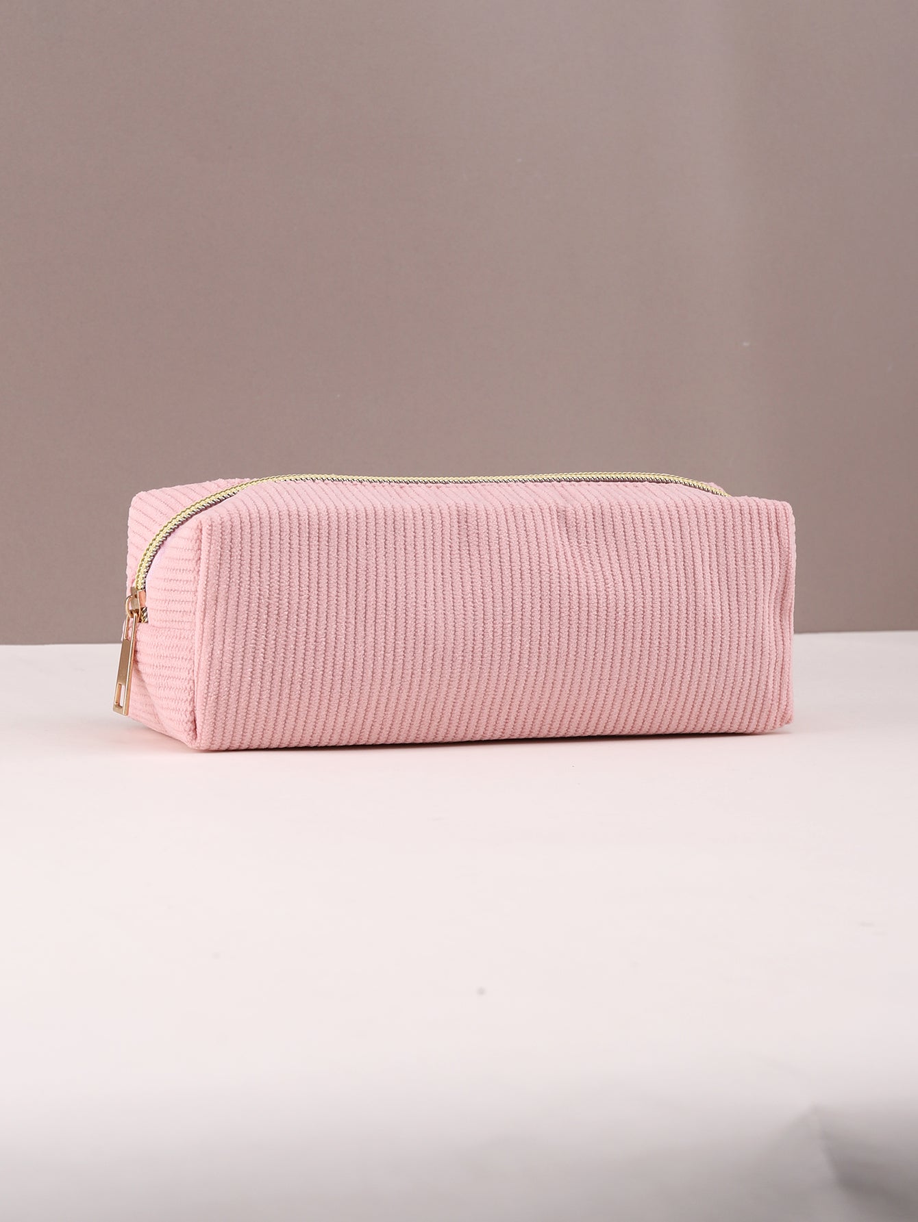 Large Capacity Pencil Case Solid Color Stationery Bag for School and Office